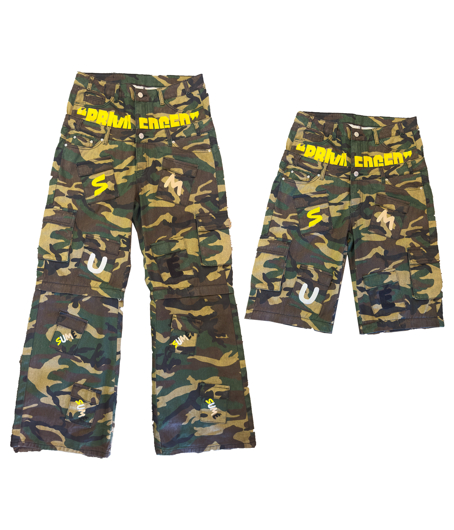 Sumé Doubled Waisted Camo Convertibles