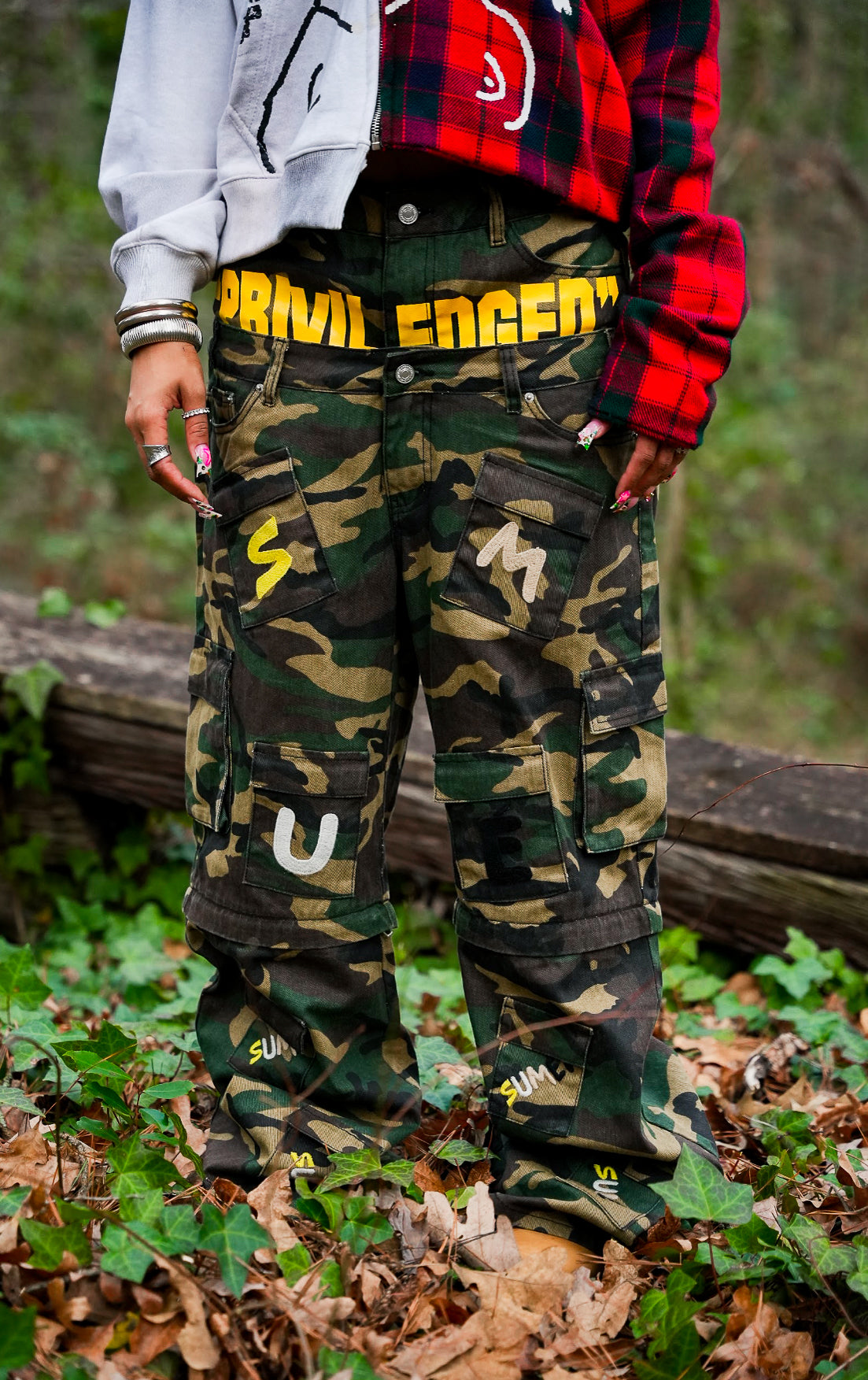 Sumé Doubled Waisted Camo Convertibles