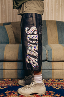 Sumé Leather Gemstone Shorts