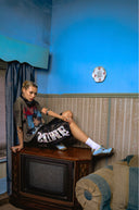 Sumé Leather Gemstone Shorts