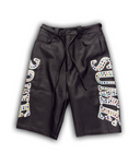 Sumé Leather Gemstone Shorts